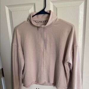 Aerie Cream and Gray Floral Top